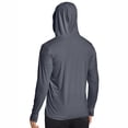 thumbnail image 5 of JoveMarine Mens Long Sleeve Sun Protection - Shirts UPF 50+ Lightweight Zip Up Hoodie Men Breathable UV Resistant Casual Fashion Summer Jacket for Women Men,Dark Gray 4XL, 5 of 6