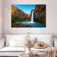 thumbnail image 2 of Elephant Stock Havasu Falls Wall Art - Horizontal Canvas Wall Art - Living Room Wall Decor - Nature Canvas - Gray And Blue Decor - 48" x 32", 2 of 4