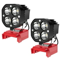 LED Work Light for Milwaukee18/20v,40W 6000LM Flashlight,120°Adjustable with Low Voltage Protection