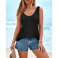 thumbnail image 3 of FreshPretty Sweater Vest Women Spring Summer Sleeveless V Neck Sparkle Knit Basic Loose Fit Tank Tops Vacation Outfits, 3 of 9