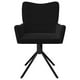 thumbnail image 4 of Sillas de comedor VidaXL, modernas, giratorias, juego de 2 unidades, de terciopelo negro, 4 of 9