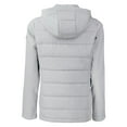 thumbnail image 3 of Women's Cutter & Buck  Gray Toronto Blue Jays Evoke Hybrid Eco Softshell Recycled Full-Zip Hoodie Jacket, 3 of 3