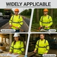 thumbnail image 2 of Hi-Vis Safety Shirt Class 3 Reflective, Yellow Long Sleeve Work T-Shirt 6-Pack L, 2 of 7