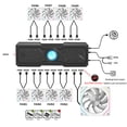 thumbnail image 4 of Ventiladores con caja RGB 12 cm ventilador refrigeración para CPU computadora 5 V-3 pines PWM (invertido) blanco, 4 of 6