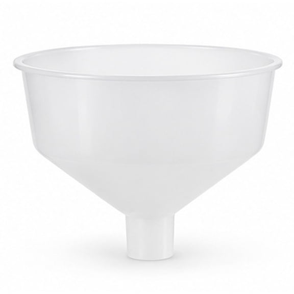 COMPUKAS Extra Large White Plastic Funnel with Wide Mouth for Kitchen Use
