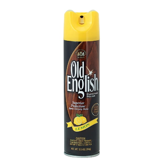 Old English Wood Protector & Cleaner Spray, Lemon Scent - Scratch Cover - 12.5 oz Can — Household & Commercial Use, Effective Formula