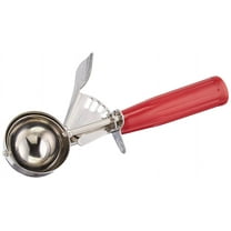 Winco ICD-24 No.24 Ice Cream Disher with Plastic Handle, Red