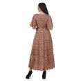 thumbnail image 3 of Moomaya Short Sleeve Tunic Womens Cocktail Dresses Printed Cotton Slub Dress, 3 of 4