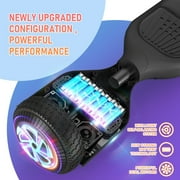 SISIGAD Bluetooth Hoverboard with LED Lights Wheel, 6.5 Self Balancing Electric Scooter for Kids, Teens, Adults