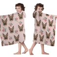 thumbnail image 4 of German Shepherd and Pioneer Flower Hooded Bath Towel，50"x30" for Ages 3 To 12 Kids, Quick Dry Lightweight Soft Microfiber Hood Beach Towel Cover Up for Kids, 4 of 7