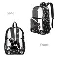 thumbnail image 2 of SEANATIVE Kids Clear Backpack for Girls Boys Transparent See Through School Bookbag Stylish Design Heavy Duty PVC Backpack for Travel School, Paw Pattern Black, 2 of 7