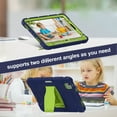 thumbnail image 3 of XYX Case for iPad Air 11 inch M2 2024 (6th Gen), Dual Layer Slim Heavy Shockproof Rugged Protective Cover Case with Kickstand (Navy Lime), 3 of 7
