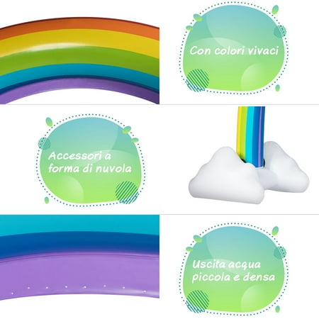 Topbuy Inflatable Rainbow Sprinkler Outdoor Sprinkling Water Game Toy | Walmart Canada