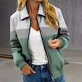 thumbnail image 2 of iHPH7 Light Jackets for Women's Outerwear Collared Jacket Women Casual Outerwear Zip Up Jackets for Women Workout Jackets for Woman Fall Jacket Green S, 2 of 4