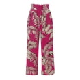 thumbnail image 4 of WILLBEST Pantalones Casuales para Mujer 2024, Estilo Tropical, con Cordón, Cintura Alta, Pierna Ancha, para Un Estilo Relajado y Cómodo. Grande, 4 of 4