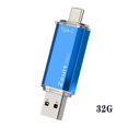 thumbnail image 3 of Mini Disco USB de Alta Velocidad de Interfaz Dual 25MB / s para Tabletas Tipo C Azul 32GB SM SunniMix Disco U doble conector, 3 of 7