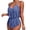 Dark Blue #108, variant on Women's Fringe Trim One Piece Swimsuits Sexy Adjustable Spaghetti Strap Bathing Suits Tummy Control V Neck Bikini Saffron XL