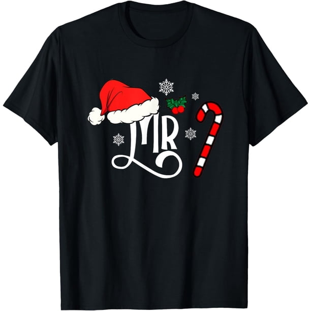 Funny Mr Married Couple Matching Mrs Claus Hat - Camiseta de pijama de Navidad