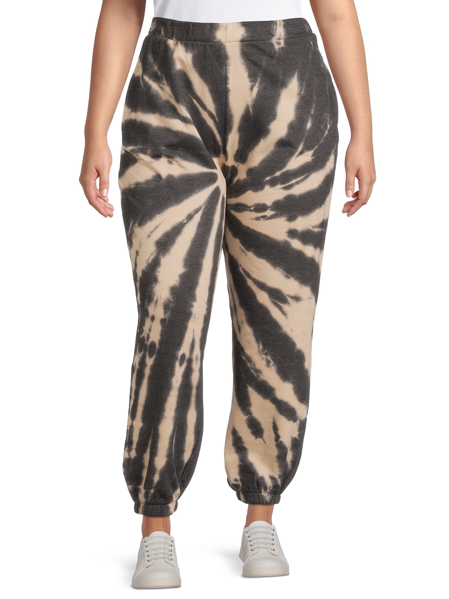 Fleece Tie Dye Boyfriend Jogger Pants 