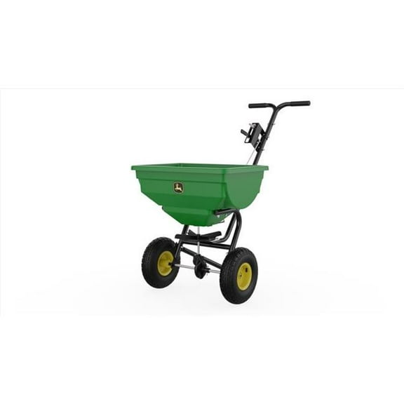 John Deere 7035475 10 ft. 85 lbs Broadcast Push Lawn Spreader for Fertilizer, Ice Melt & Seed
