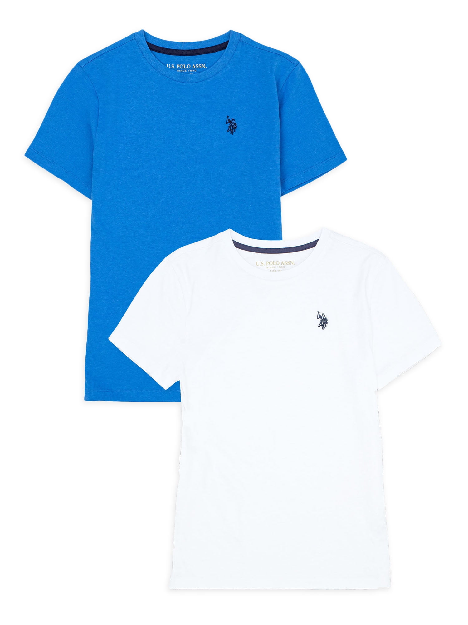 Polo Assn U.S 3 Pack Mens Big and Tall White Crew-Neck Undershirt T-Shirts 