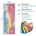 thumbnail image 2 of Pastel Wave Star Pattern Hot Yoga Mat Towel Non Slip for Hot Yoga - Quick-Drying Yoga Mat Cover with 4 Corner Pockets with Travel Bag - Hot Yoga Towel Non Slip Grip Moisture Wicking Sweat 70"x26", 2 of 6