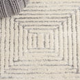 thumbnail image 6 of SAFAVIEH Martha Stewart Lucia Noah Geometric Shag Runner Rug, Ivory/Grey, 2' x 8', 6 of 10