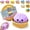 Flour Purple, variant on Dumpling Squishy Toys, Glitter Dumpling Squishy Fidget Squishies, Stretchy Squeeze Balls for Adults, Sensory Stress Balls for Anxiety Relief, with Steamer Box Party Favors