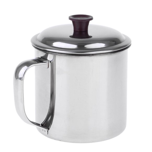 Taza de material acero Inoxidable Drinkwware de Metal para Té de de Cerveza 12 Cm con Tapa Zulema Taza de acero inoxidable