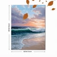 thumbnail image 3 of UXIEQU Ocean Waves Sunset Beach Seagulls Canvas Wall Art 15.75x11.81 Inches, 3 of 8