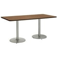 thumbnail image 2 of KFI Studios Mode 3.5' x 7' Dining Table, River Cherry, Silver, 2 of 3