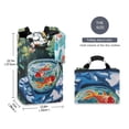 thumbnail image 2 of Yayeee Freestanding Laundry Hamper with Handle Collapsible Large Storage Basket for Clothes, Red Goldfish, 2 of 7