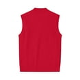 thumbnail image 5 of Resicozy Men's Sleeveless Sweater Vest V Neck Casual Knit Button Down Solid Color Cardigan Vest Red 5XL, 5 of 7