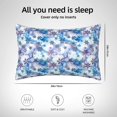 thumbnail image 5 of Pofeuu Icy Blue Snowflakes Print Satin Pillowcase for Hair and Skin Pillow Cases, Silk Pillow Cases, Soft Cooling Pillow Covers, 20x30 Inches（Pillow core not included）, 5 of 7