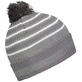 thumbnail image 5 of Holloway Sportswear OS Spirit Pom Beanie Graphite/Heather Grey/White 223815, 5 of 5