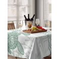 thumbnail image 6 of Green Coastal Table Cloth, Sea Turtle Nautical Coral Summer Beach Waterproof Tablecloth for Rectangle Tables, Reusable Washable Fabric Table Cover for Restaurant Kitchen Dining Tables 52"x70", 6 of 6
