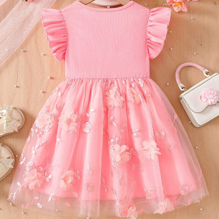 MEZZALL Baby Girl Dresses Spring And Fall Long Sleeve Heart Pattern  Patchwork Baby Dress 4-5 Years Cute Baby Sundress - Walmart.com