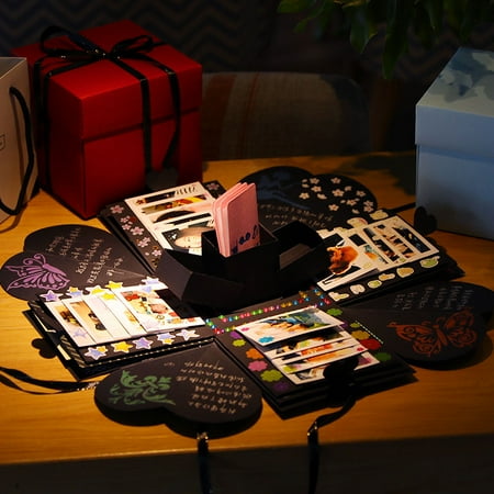 Photo Album Titles For Christmas Romantic Creative Handmade DIY Album Box Photo for Christmas Gift ()