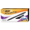 thumbnail image 3 of BIC Atlantis Stic Ballpoint Pen, Black Ink, 1mm, Medium, Dozen, 3 of 4