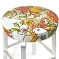 thumbnail image 3 of Fotbe Ducks and Flowers Stool Covers Round,Waterproof Round Bar Stool Covers Bar Chair Covers Washable Stool Cushion Slipcover for 12-14 Inch Chair-13 inch, 3 of 7