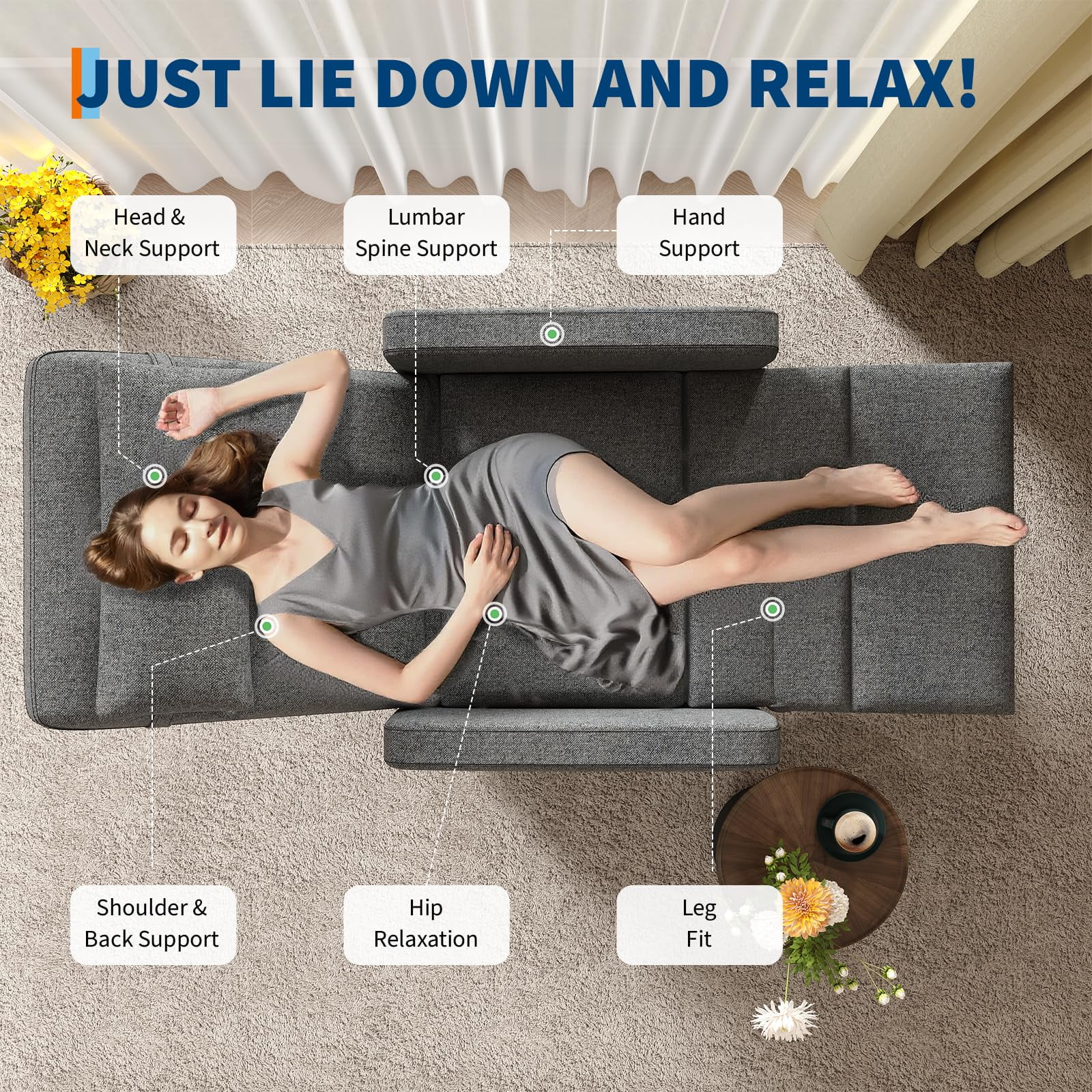 Power Recliner Chair with Adjustable Electric Recliner, Ergonomic Overstuffed Rocking Sofa with 2 Side Pockets & USB Port for Living Room, Bedroom,Gray