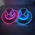 thumbnail image 4 of LED Cowboy Hat with Flashing Lights for Adults, Party Favors, Music Festivals, Western Theme Events, Battery Powered Light Up Cowgirl Hat, Novelty Glow Accessories for Night Parties and Raves, 4 of 7