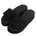 thumbnail image 2 of Zpanxa Slippers for Women Summer Slope Heel Flip-flop Beach Slippers Non-slip Shoes Flip Flops for Women Black 39, 2 of 5