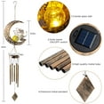 thumbnail image 3 of GLUAAE Moon Fairy Wind Chimes, Outdoor Crackle Glass Ball Solar Wind Chimes Lights, Memorial Gifts for Women, Birthday Sympathy Gifts Gardening Decoration, 3 of 8