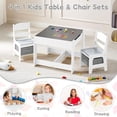 thumbnail image 3 of Kids Table and Chair Set, 3 in 1 Wooden Activity Table with Detachable Tabletop, Toddler Table and Chair Set with Storage Drawer, Kids Play Table for Children Art, Craft, Eating, Learning, 3 of 14