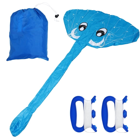 FRCOLOR Blue Elephant Kite Toy for Kids Playing Made of Synthetic Material Creative and 42.5 inches
