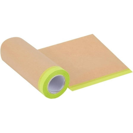6In x 50 Feet Painters Masking Paper Paint Paper Covering Waterproof Automotive Pre Taped Drape Adhesive Protective Film Painter Tape Paper for Window Cars Skirting Floor Furniture Protection DIY