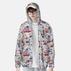 thumbnail image 2 of Balery London Symbols1 Sudadera ligera de manga larga con capucha y protección solar UPF 50+ para hombre y mujer, ideal para pesca y running-XX-Large, 2 of 7