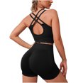 thumbnail image 5 of Tbopshirt Women's 2 Piece Outfits Women's Casual Seamless Knitted Sports Yoga Buttock Lifting Tight Fitness Clothing Two-piece Set Wide Leg Pants, 5 of 5