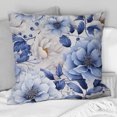 thumbnail image 1 of Designart "Creative Blue Floral Essence" Floral Throw Pillow - Traditional Pillow For Couch - Insert And Pillows Covers For Living Room Decor, 1 of 5